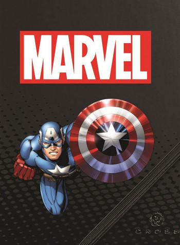 Tech2 Marvel Captain America Ballpoint Pen With Journal Black/Blue
