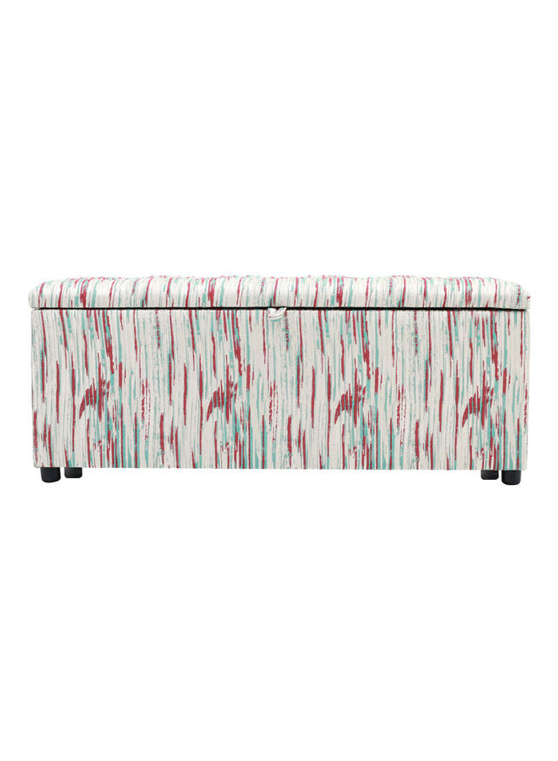 Tufted Fabric Storage Bench Ottoman Large Multicolour 120x44x49cm