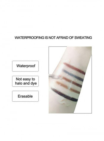 2-Piece Waterproof Eyebrow Pencil Light Coffe