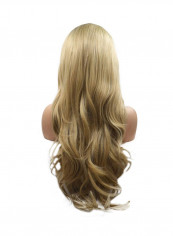 Ombre Lace Wave Synthetic Front Fiber Hair Replacement Wig Blonde 24inch