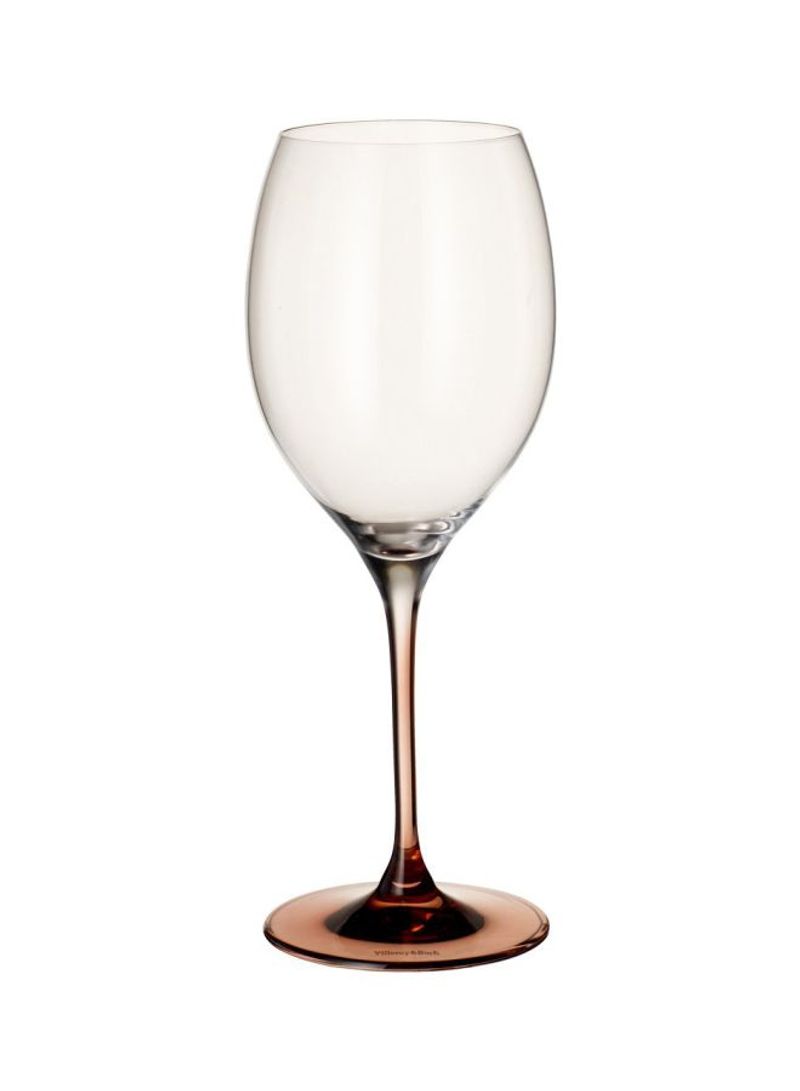2-Piece Manufacture Glass Wine Glass Set Clear/Bronze