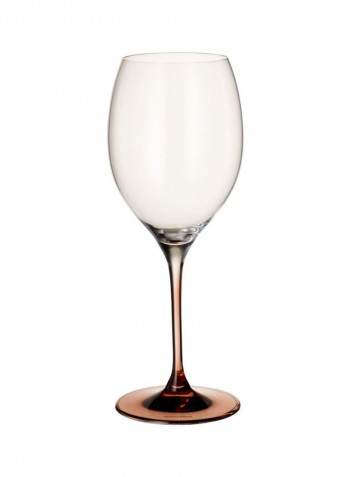 2-Piece Manufacture Glass Wine Glass Set Clear/Bronze