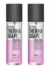 2-Piece Therma Shape Quick Blow Dry Hair Night Conditioning Serum Set Multicolour 400ml