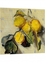 Branch Of Lemons Printed Wall Clock Multicolour 13x13inch