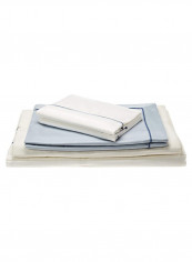 6-Piece Derin Eco Large Duvet Set Cotton White/Blue 280 x 280centimeter