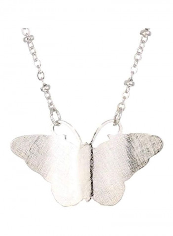 Enamel Butterfly Pendant Necklace