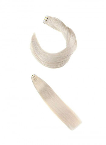 Human Hair Tip Extensions 60 Platinum Blonde 22inch