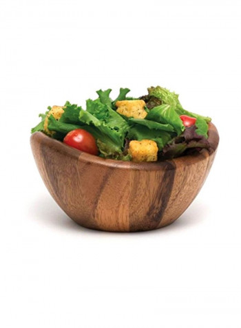 4-Piece Wave Bowl Set Brown 6x6x3inch