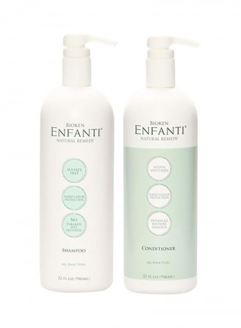 Enfanti Shampoo And Conditioner Set 32ounce
