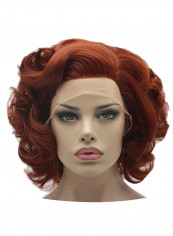 Heavy Density Short Curly Hair Wig With Mane-Queen Burgundy