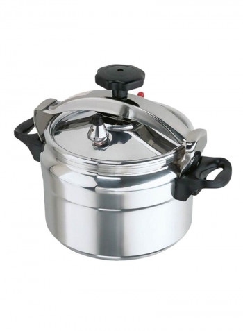 Aluminium Pressure Cooker With Lid Silver 30 Centimeter