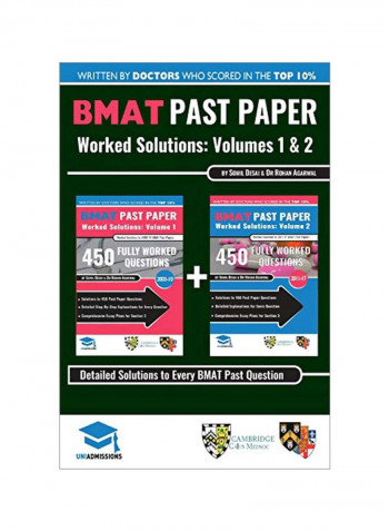 BMAT Past Paper Worked Solutions: 2003 - 2017 Paperback English by Rohan Agarwal - 11 August 2015