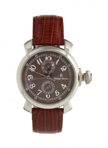 Men's Leather Analog Wrist Watch L1377BWB