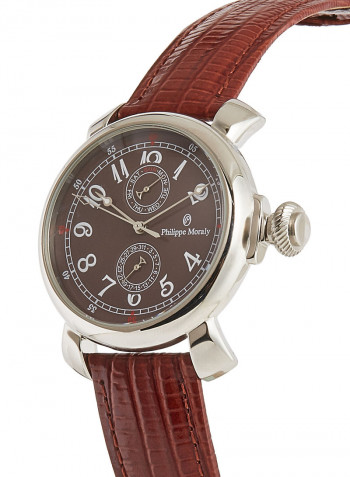 Men's Leather Analog Wrist Watch L1377BWB
