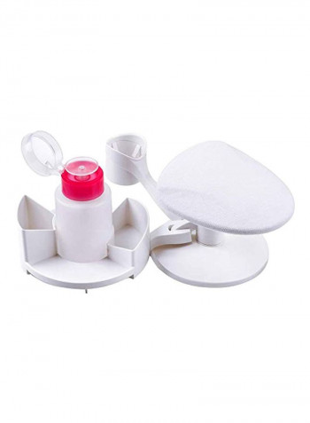 Manicure Pedicure Set With Multi Angle Rest White/Pink