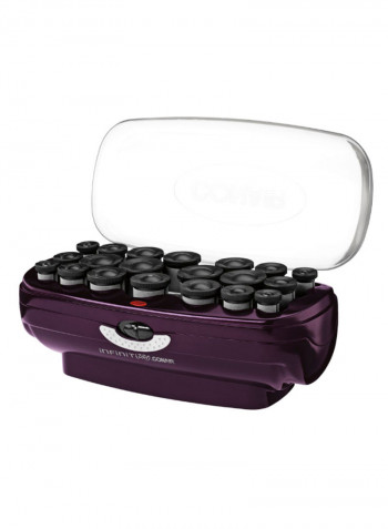 20-Piece Infiniti Pro Conair Instant Heat Ceramic Flock Roller Set Purple/Black/Blue