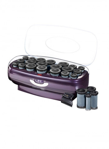 20-Piece Infiniti Pro Conair Instant Heat Ceramic Flock Roller Set Purple/Black/Blue