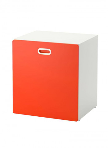 Toy Storage With Wheel White/Red 60 x 50 x 64centimeter