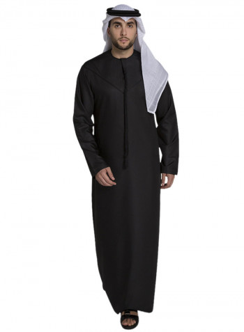Arabi Thobe Kandora Black