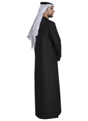 Arabi Thobe Kandora Black