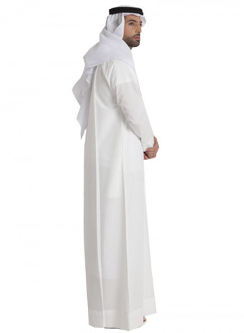 Kuwaiti Thobe Kandora White