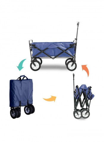 Foldable Heavy Duty Outdoor Trolley Blue 85x48x26centimeter