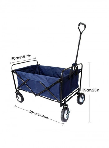 Foldable Heavy Duty Outdoor Trolley Blue 85x48x26centimeter