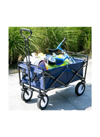 Foldable Heavy Duty Outdoor Trolley Blue 85x48x26centimeter