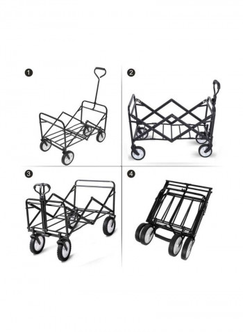 Foldable Heavy Duty Outdoor Trolley Blue 85x48x26centimeter