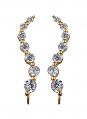 Gold Plated 925 Sterling Silver Cubic Zirconia Studded Stud Earrings reviews Gold Plated 925 Sterling Silver Cubic Zirconia Studded Stud Earrings