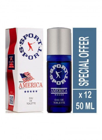 Pack Of 12 America Sport EDT 55ml