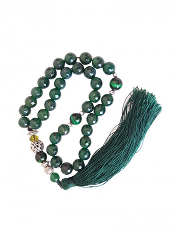 Natural Agate Prayer Beads أخضر