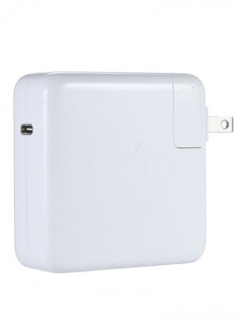 61W USB-C Power Adapter Compatible with Apple 13-Inch MacBook Pro White