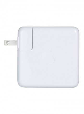 61W USB-C Power Adapter Compatible with Apple 13-Inch MacBook Pro White