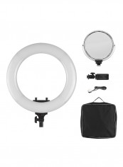 LED Video Ring Light Studio Photography Lamp R-48B 18inch Black