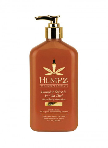 Pumpkin Spice And Vanilla Chai Herbal Body Moisturizer