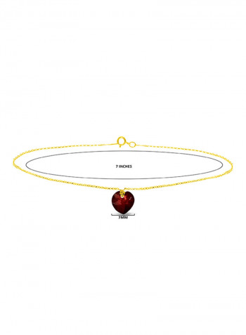 10 Karat Gold Garnet Bracelet