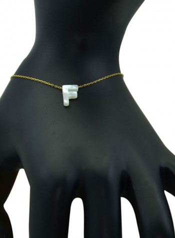 18 Karat Gold F Mother Of Pearl Charm Bracelet