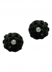 18K Black Gold Crystal Ball Earrings reviews 18K Black Gold Crystal Ball Earrings