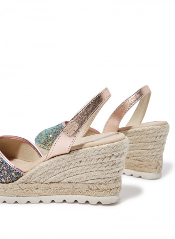Frida Montada Glitter Sling Back Casual Sandals Multicolour(C1Salmon)