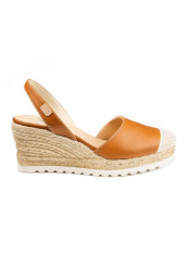 Frida Montada Leather Sling Back Casual Sandals Brown