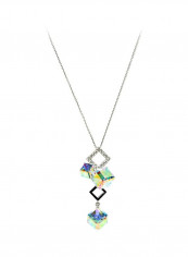 Swarovski Studded The Crystal Cube Pendant Necklace