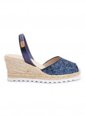 Frida Montada Glitter Sling Back Casual Sandals Navy