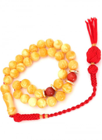 Natural Coral, Poland Amber Sand Prayer Beads