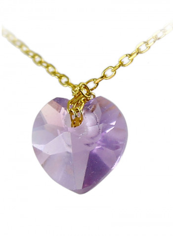 10 Karat Gold Amethyst Pendant Necklace