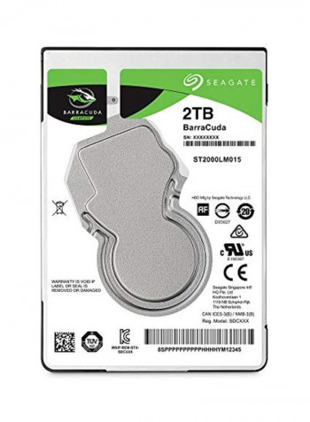 BarraCuda SATA Hard Drive 2TB Silver