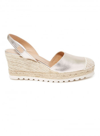 Frida Montada Leather Sling Back Casual Sandals Gold