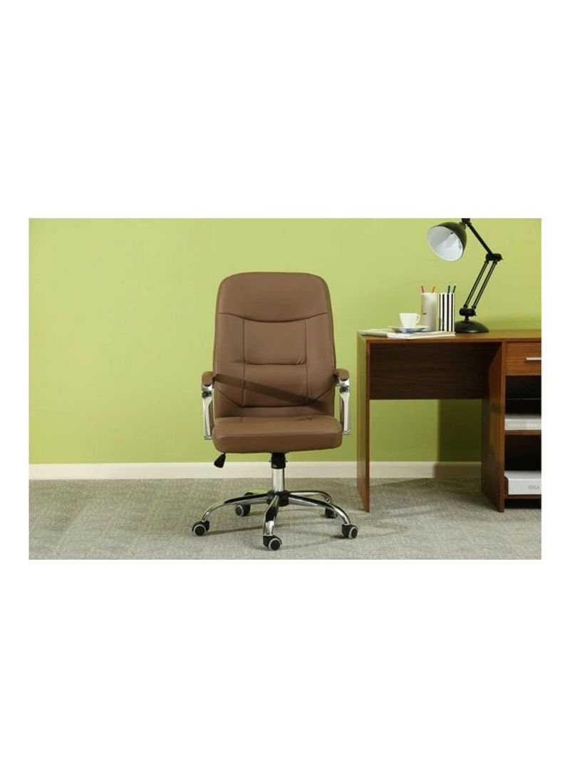 Harland Office Chair Brown/Silver