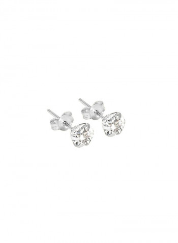 18 Karat Gold Cubic Zirconia Studded Earrings