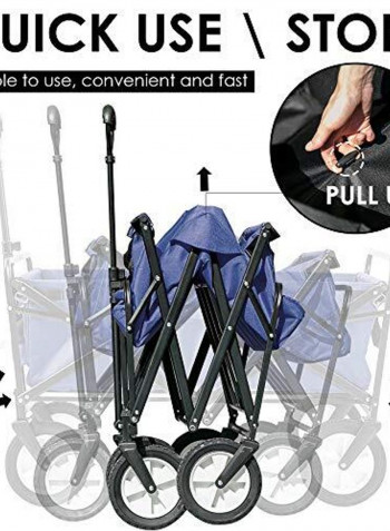 Heavy Duty Foldable Trolley Blue